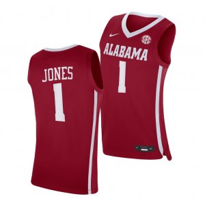 Men's Alabama Crimson Tide #1 Herbert Jones Crimson 2021 NCAA Replica College Basketball Jersey 2403XRIJ1
